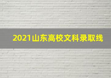 2021山东高校文科录取线