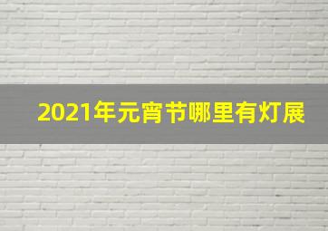 2021年元宵节哪里有灯展