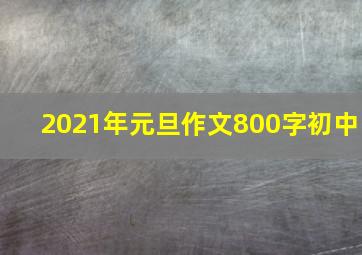 2021年元旦作文800字初中