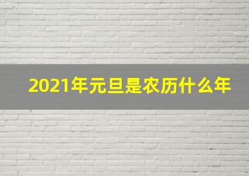 2021年元旦是农历什么年