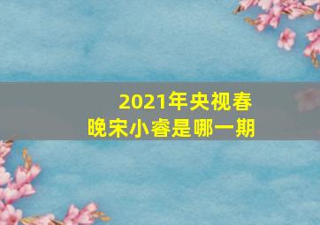 2021年央视春晚宋小睿是哪一期