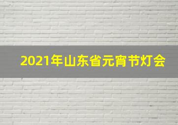 2021年山东省元宵节灯会