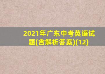 2021年广东中考英语试题(含解析答案)(12)