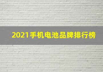 2021手机电池品牌排行榜