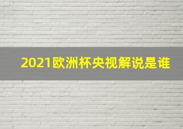 2021欧洲杯央视解说是谁