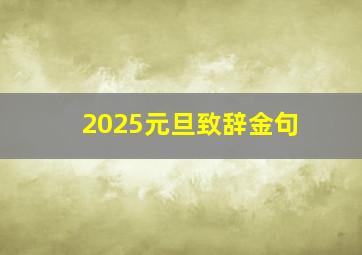 2025元旦致辞金句