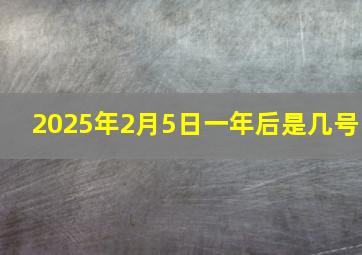 2025年2月5日一年后是几号