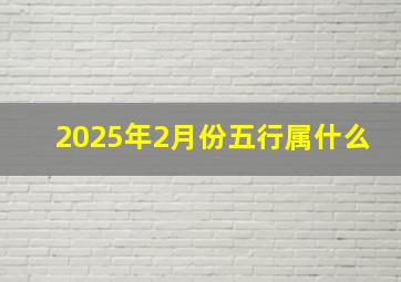 2025年2月份五行属什么