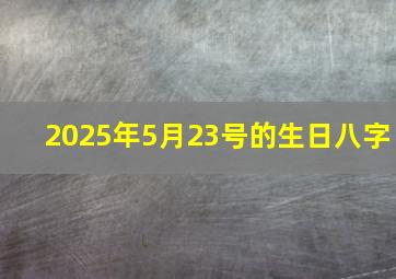 2025年5月23号的生日八字