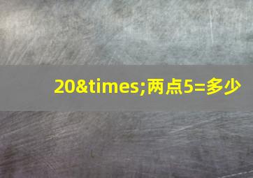 20×两点5=多少