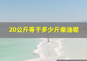 20公斤等于多少斤柴油呢