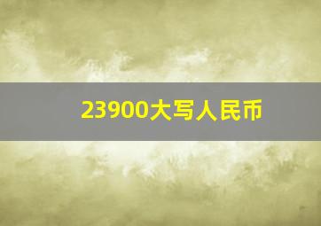 23900大写人民币