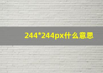 244*244px什么意思