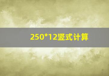 250*12竖式计算