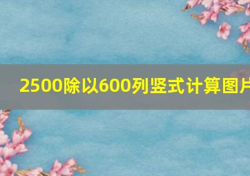 2500除以600列竖式计算图片