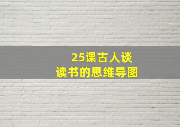 25课古人谈读书的思维导图