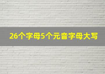 26个字母5个元音字母大写