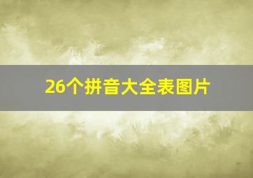 26个拼音大全表图片