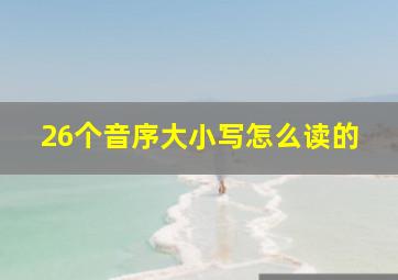 26个音序大小写怎么读的