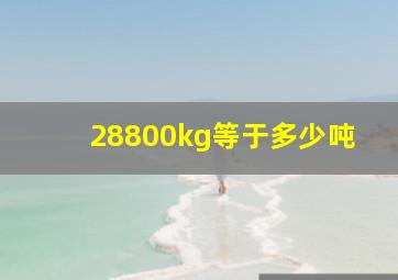 28800kg等于多少吨