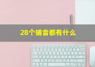 28个辅音都有什么