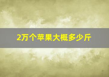 2万个苹果大概多少斤