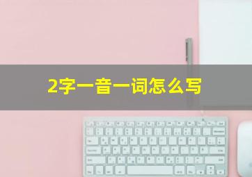 2字一音一词怎么写