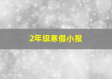 2年级寒假小报