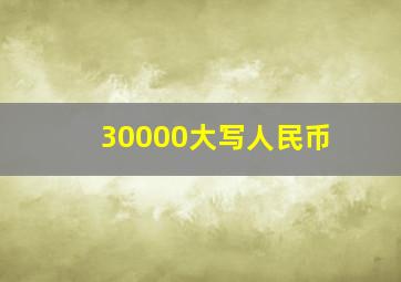 30000大写人民币