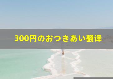 300円のおつきあい翻译