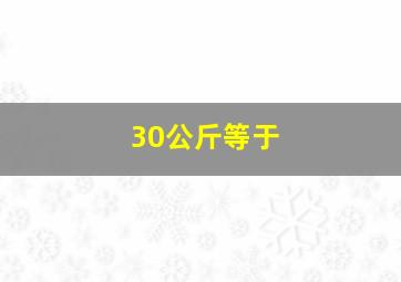 30公斤等于