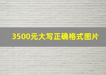 3500元大写正确格式图片