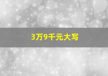 3万9千元大写