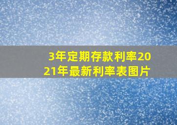 3年定期存款利率2021年最新利率表图片