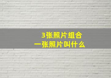 3张照片组合一张照片叫什么