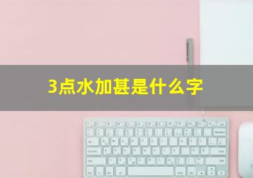 3点水加甚是什么字