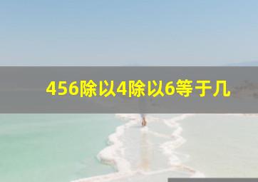 456除以4除以6等于几