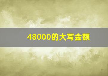 48000的大写金额