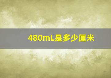 480mL是多少厘米