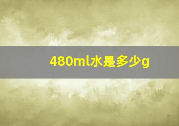 480ml水是多少g