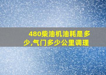 480柴油机油耗是多少,气门多少公里调理