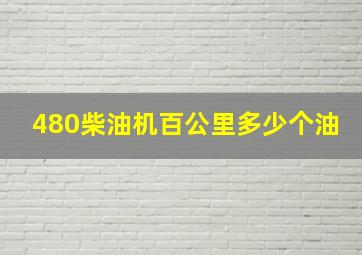 480柴油机百公里多少个油