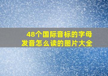 48个国际音标的字母发音怎么读的图片大全