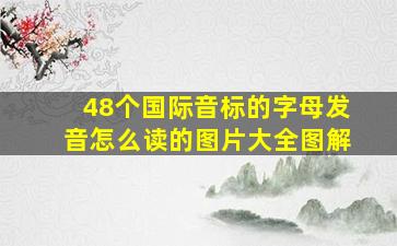 48个国际音标的字母发音怎么读的图片大全图解