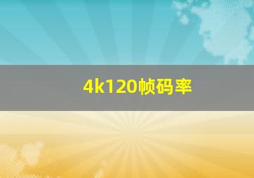 4k120帧码率