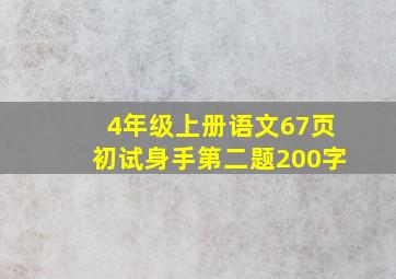 4年级上册语文67页初试身手第二题200字