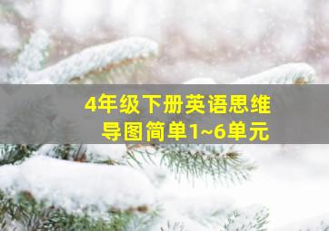 4年级下册英语思维导图简单1~6单元