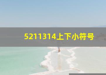 5211314上下小符号