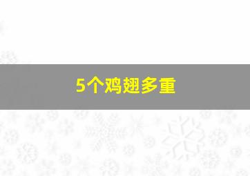 5个鸡翅多重