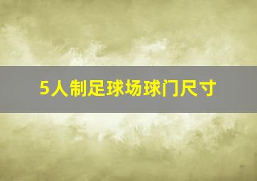 5人制足球场球门尺寸